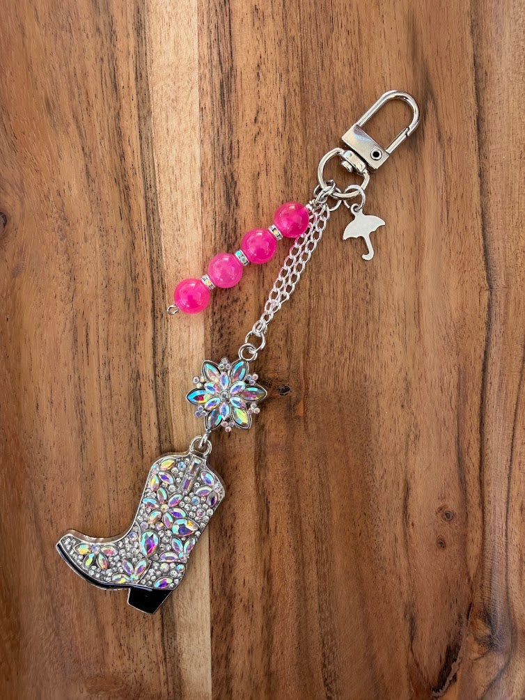 Rhinestone Boot Bag Charm