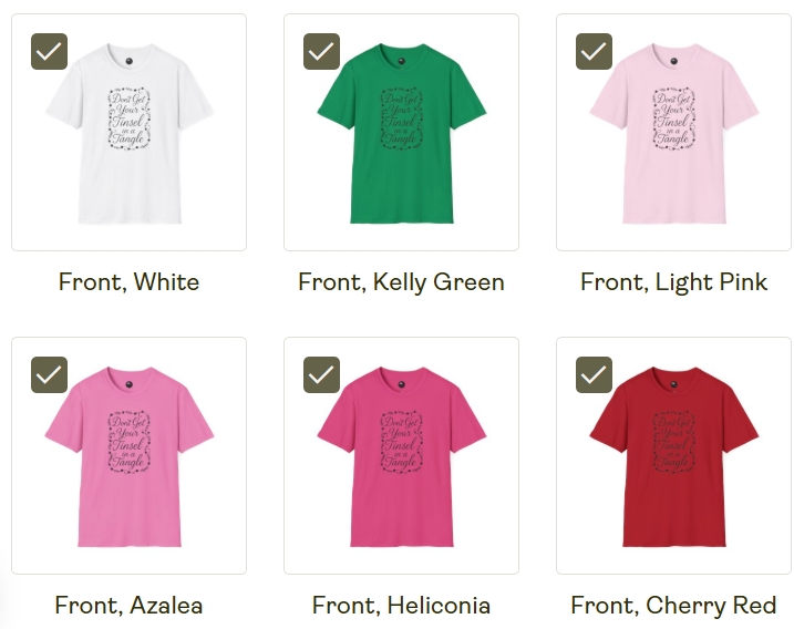 Don’t Get Your Tinsel in a Tangle Holiday Humor Unisex T-Shirt | Funny Gift, Christmas Tee, Great for Parties