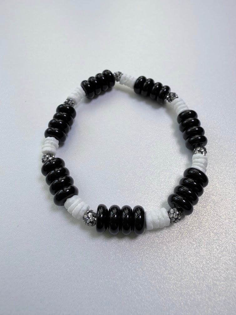 Black & White Shell Heshi Bracelet