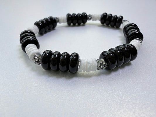 Black & White Shell Heshi Bracelet