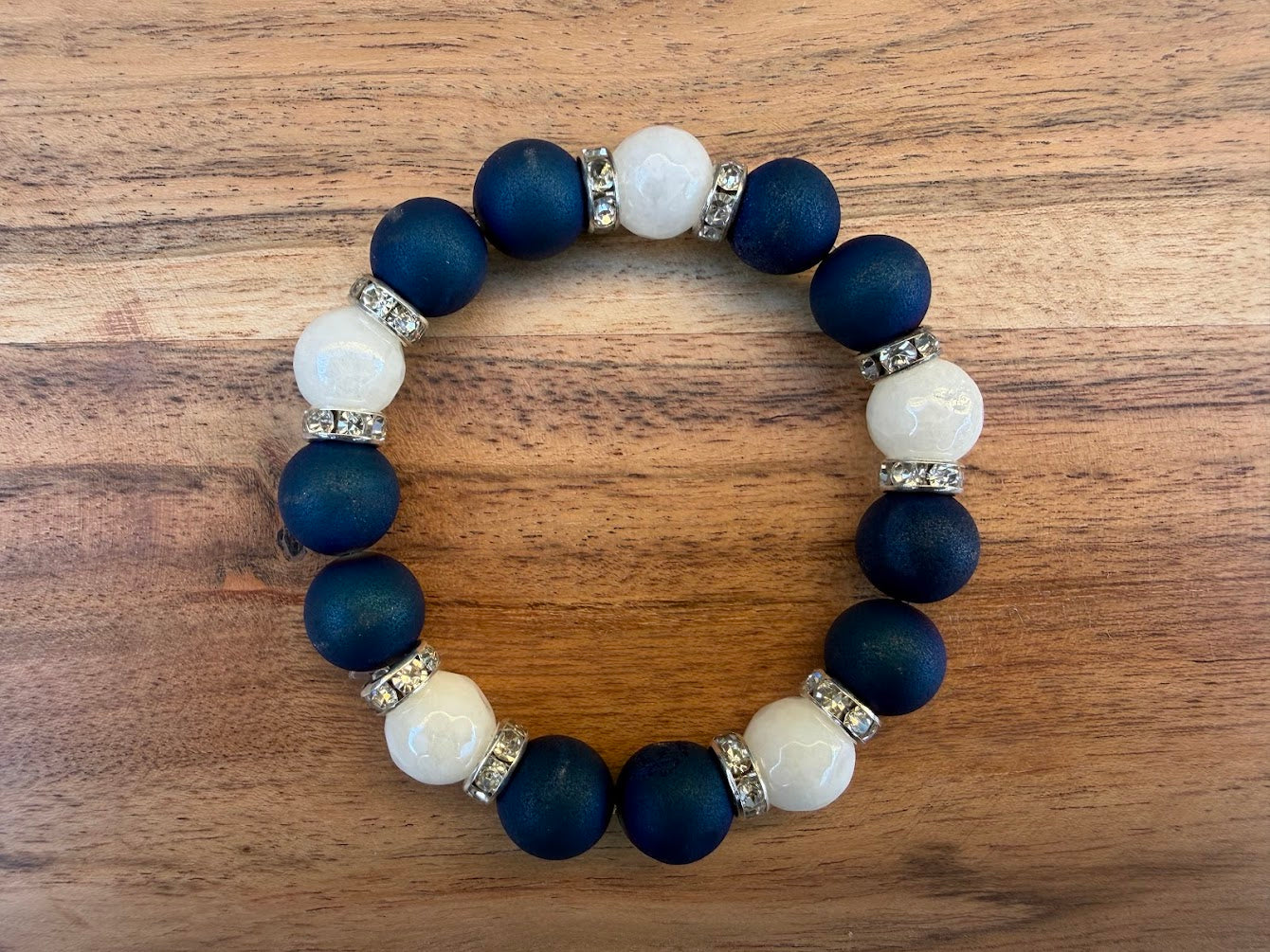Bold Blue & White Bracelet