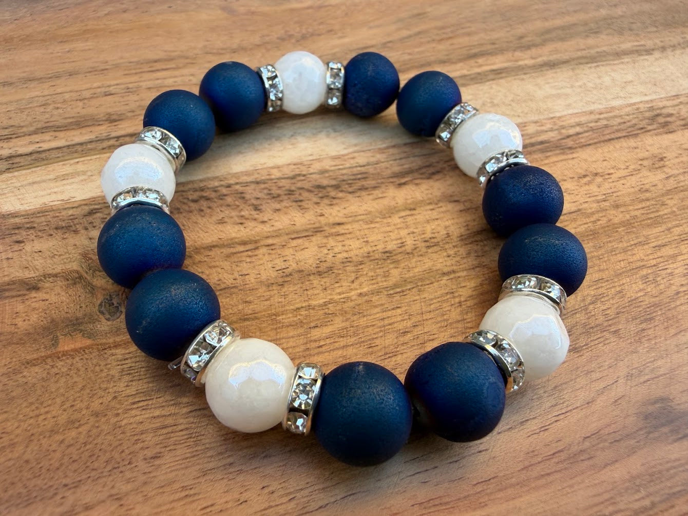 Bold Blue & White Bracelet