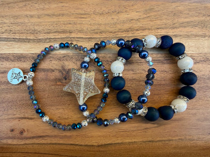 Bold Blue & White Bracelet