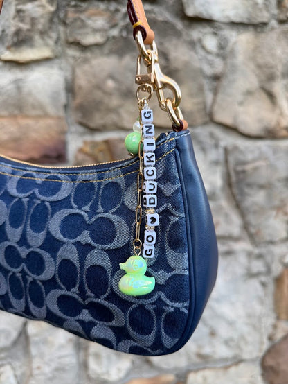 Green "Go Ducking" Bag Charm