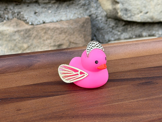 Pink Butterfly Custom Rubber Ducky