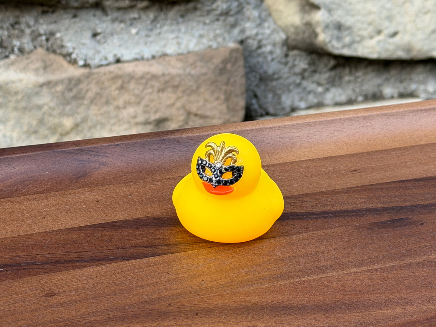 Yellow Masquerade Custom Rubber Ducky