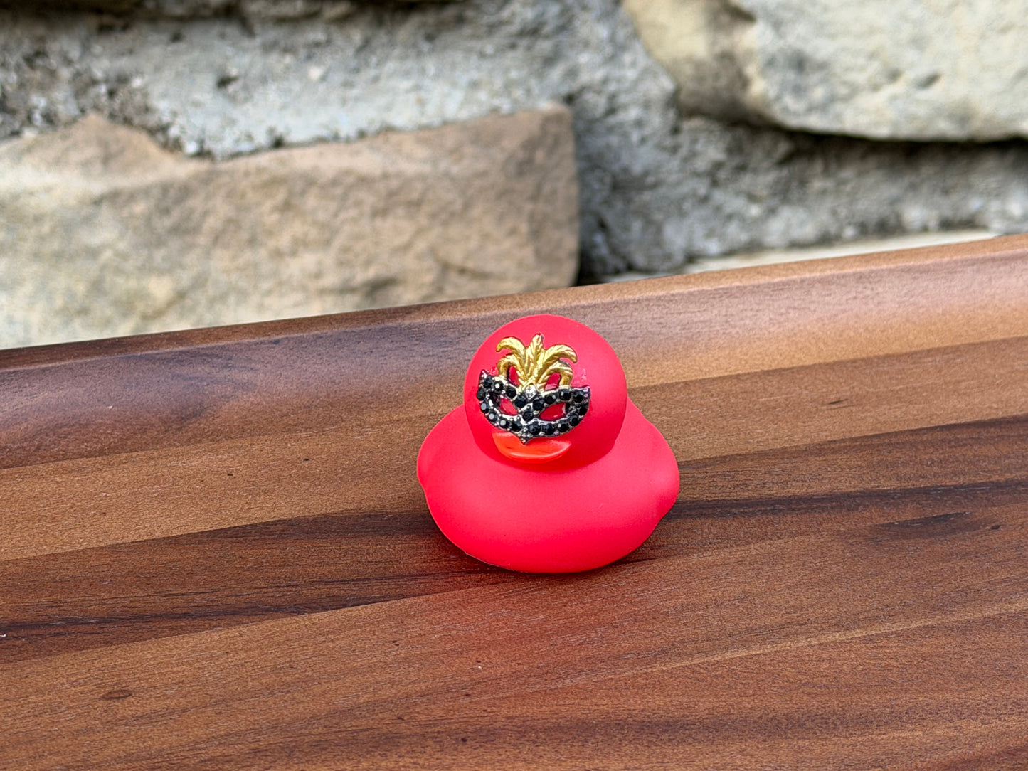 Red Masquerade Custom Rubber Ducky