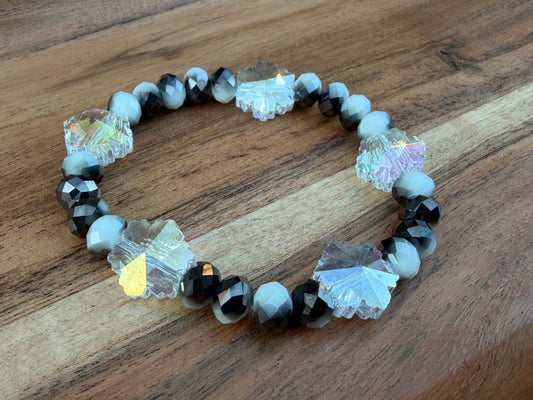 Black & White Snowflake Bracelet