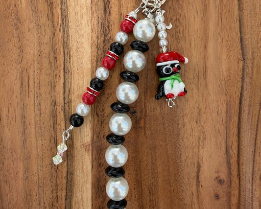🐧Santa Penguin Bag Charm