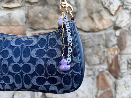Purple "Go Ducking" Bag Charm