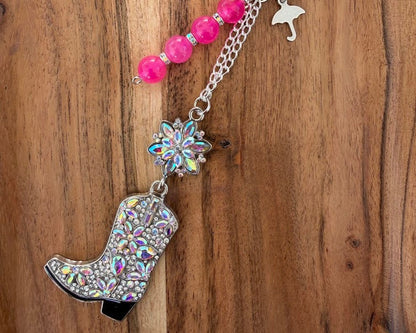 Rhinestone Boot Bag Charm
