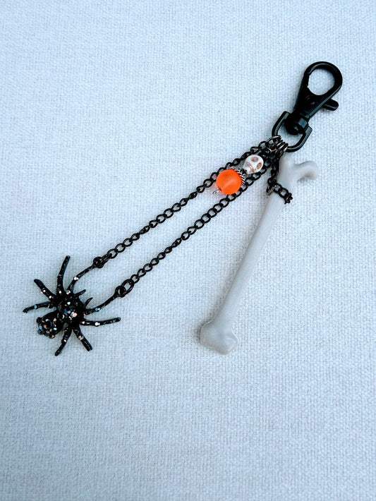 Spider & Bone Bag Charm