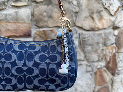 White "Go Ducking" Bag Charm